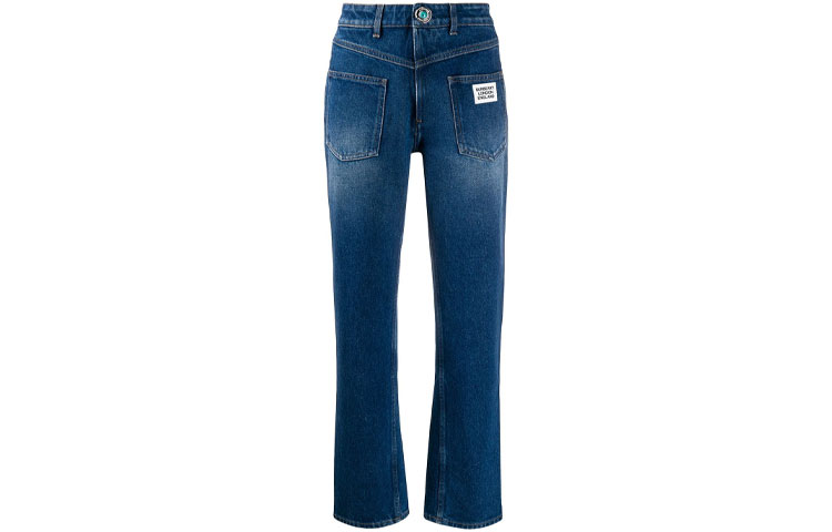 Order (Women) Burberry Flared Distressed Jeans - Blue Denim 80252541