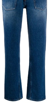 (Women) Burberry Flared Distressed Jeans - Blue Denim 80252541 Cheap (Women) Burberry Flared Distressed Jeans - Blue Denim 80252541