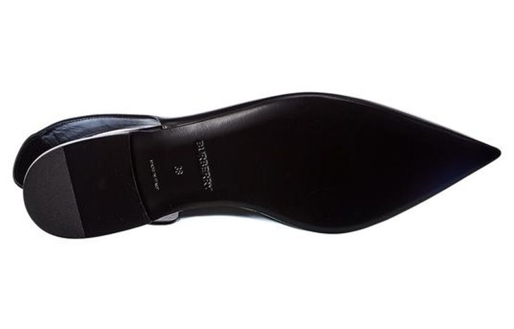 Purchase (Women) Burberry Flat Leather Sneaker 'Black Fashion' 8035213