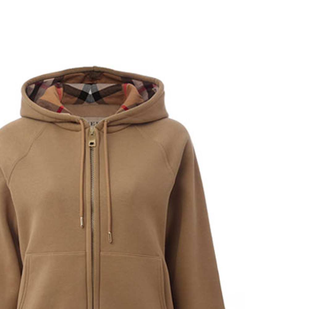 (Women) Burberry Fleece-Lined Jacket-Style Sweatshirt Khaki Color 80195911 圖 7