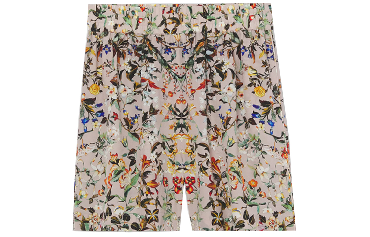 (Women) Burberry Floral Print Mid-Waist Casual Shorts for Women Multicolor. 80431731