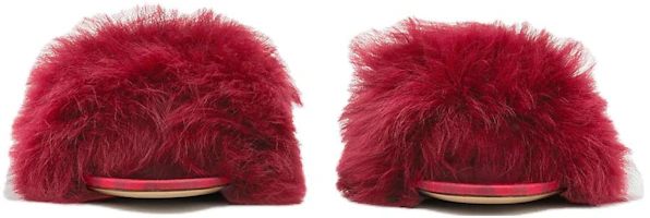 Shop (W) Burberry Sandalias de Pelo 'Rojo Punta Abierta' 80775901
