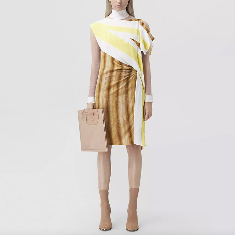 (Women) Burberry FW21 Asymmetric Yellow Dress Fashion. 80467371 圖 3