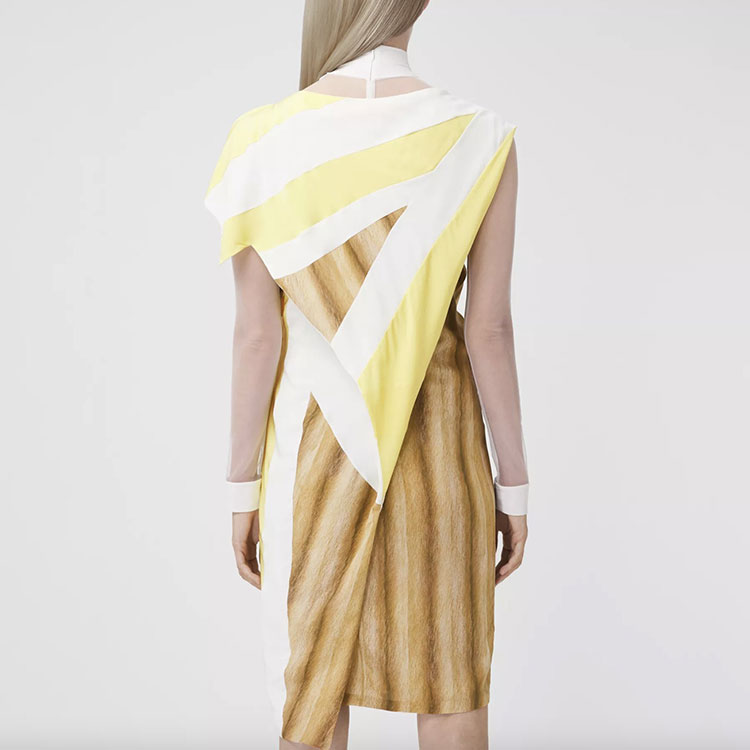(Women) Burberry FW21 Asymmetric Yellow Dress Fashion. 80467371 圖 5