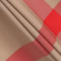 Cheap (W) Burberry FW21 Jaket Puff Beige Check dengan Kolar Berdiri. 80459551