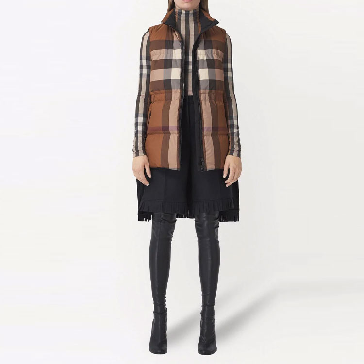 Purchase (W) バーバリー FW21 ブラウン チェック ダウン パデッド ベスト. 80463841