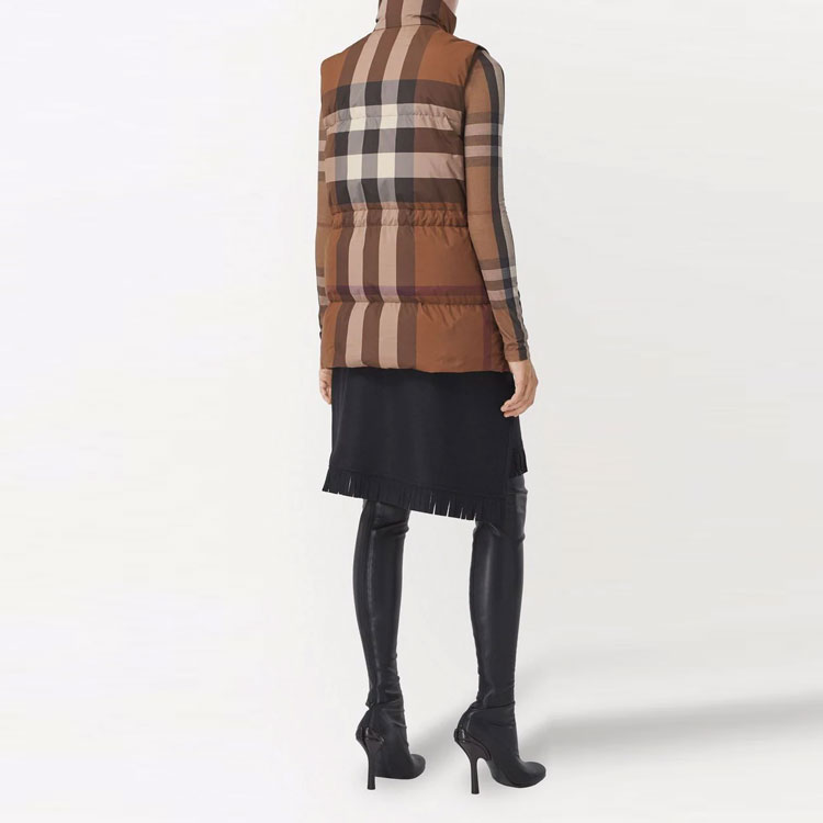 Details for (W) バーバリー FW21 ブラウン チェック ダウン パデッド ベスト. 80463841