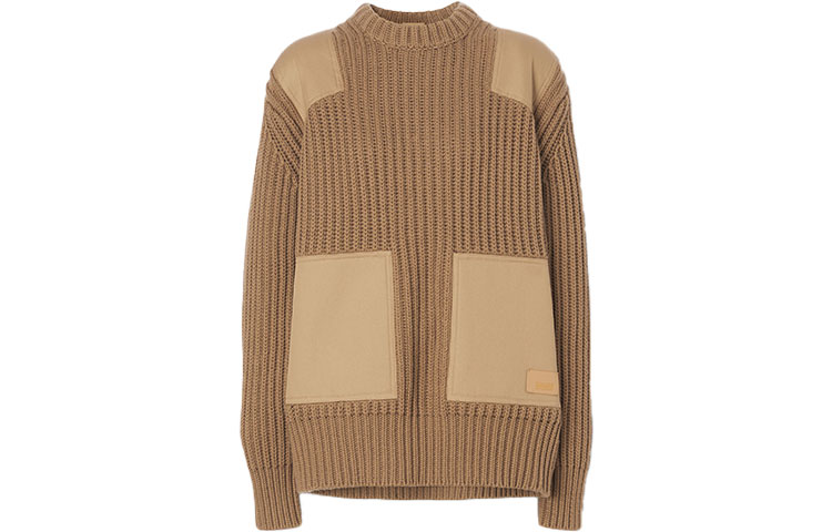 (Women) Burberry FW21 Camel Colorblock Pullover Sweater 80447551 圖 2