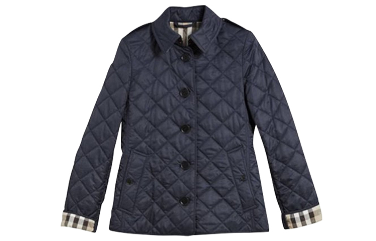 Order (Women) Burberry FW21 Classic Quilted Thermal Jacket Navy Blue Casual Outerwear 40623931
