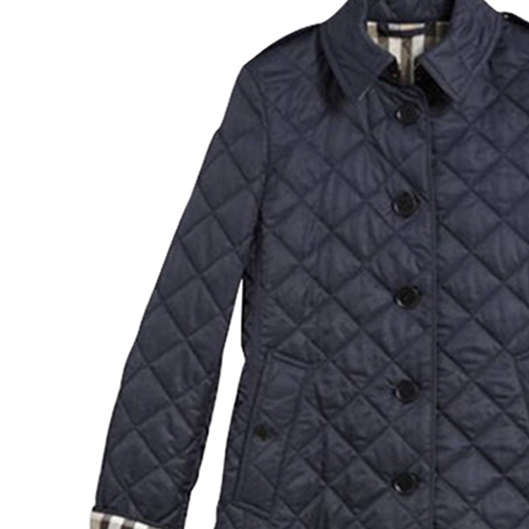 Details for (Women) Burberry FW21 Classic Quilted Thermal Jacket Navy Blue Casual Outerwear 40623931