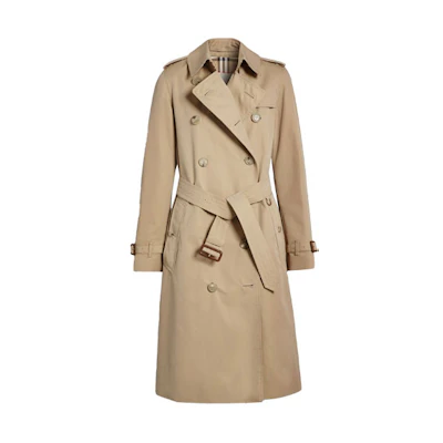 (Women) Burberry FW21 Honey Double-Breasted Trench Coat with Belt and Collar 80452881