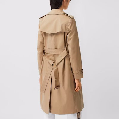 (W) Burberry 2021秋冬蜂蜜色腰带双排扣风衣 80452881 Shop (W) Burberry 2021秋冬蜂蜜色腰带双排扣风衣 80452881