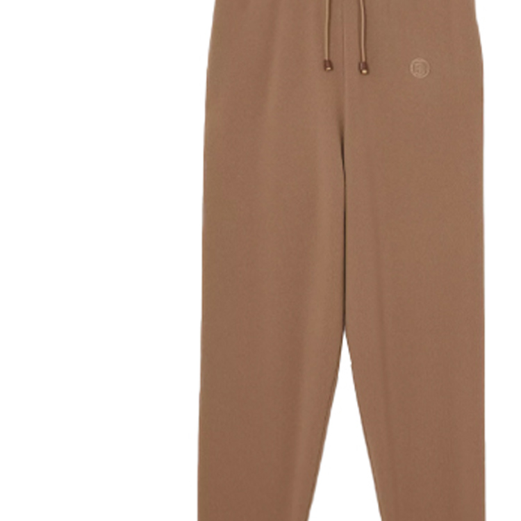 Details for (W) Burberry FW21 女款褐色字母印花抽繩運動長褲。 80433101