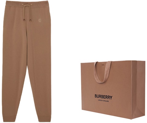 (W) Burberry FW21 女款褐色字母印花抽繩運動長褲。 80433101 Sizing (W) Burberry FW21 女款褐色字母印花抽繩運動長褲。 80433101