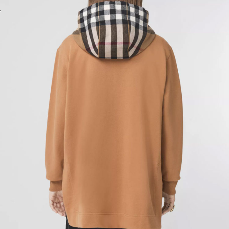 (Women) Burberry FW21 Oversized Cotton Check Hoodie Jacket Brown. 80431801 圖 4