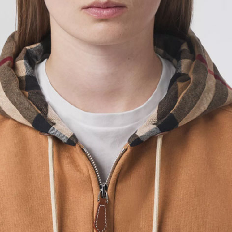 (Women) Burberry FW21 Oversized Cotton Check Hoodie Jacket Brown. 80431801 圖 6