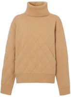 (Women) Burberry FW21 Quilted High Turtleneck Wool Sweater Women’s Camel 80447441 (Women) Burberry FW21 Quilted High Turtleneck Wool Sweater Women’s Camel 80447441