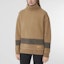 Shop (W) バーバリー FW21 カシミア タートルネック セーター キャメル ストライプ デザイン 80450341