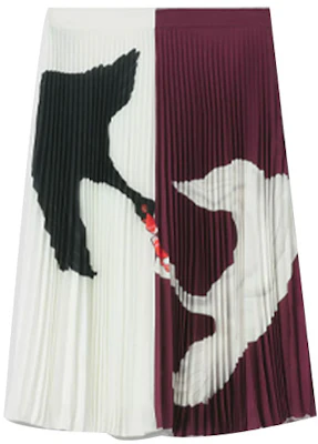 (W) Burberry FW21 Skirt Corak Angsa Lipat Midi Kasual Warna Blok. 80488261 Order (W) Burberry FW21 Skirt Corak Angsa Lipat Midi Kasual Warna Blok. 80488261