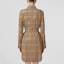 Shop (W) Vestido Burberry FW22 Beige de Manga Larga con Cuello de Cuadros. 80634981