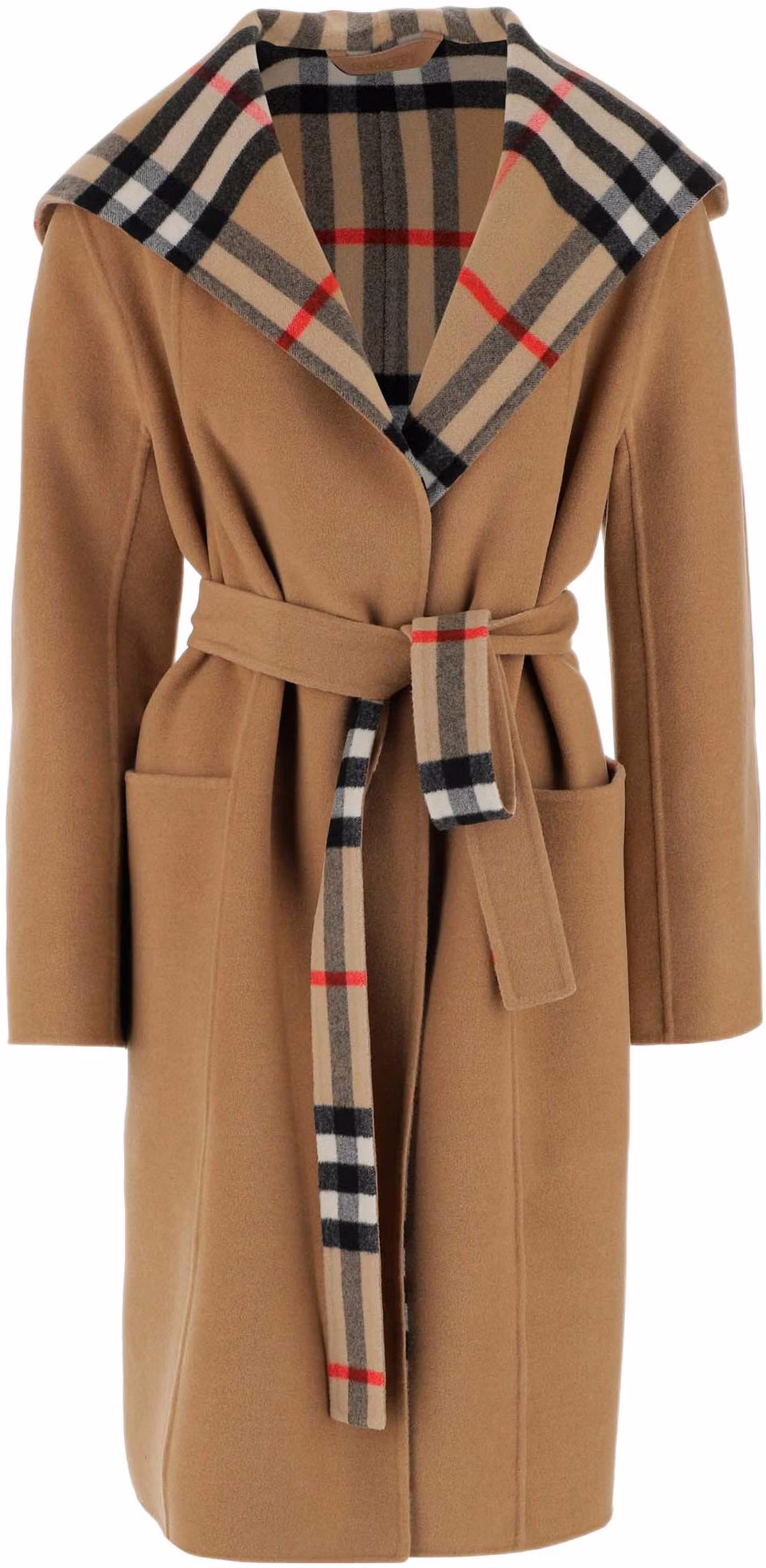 women-burberry-fw-22-belted-trench-coat-with-check-lining-in-khaki-80610041
