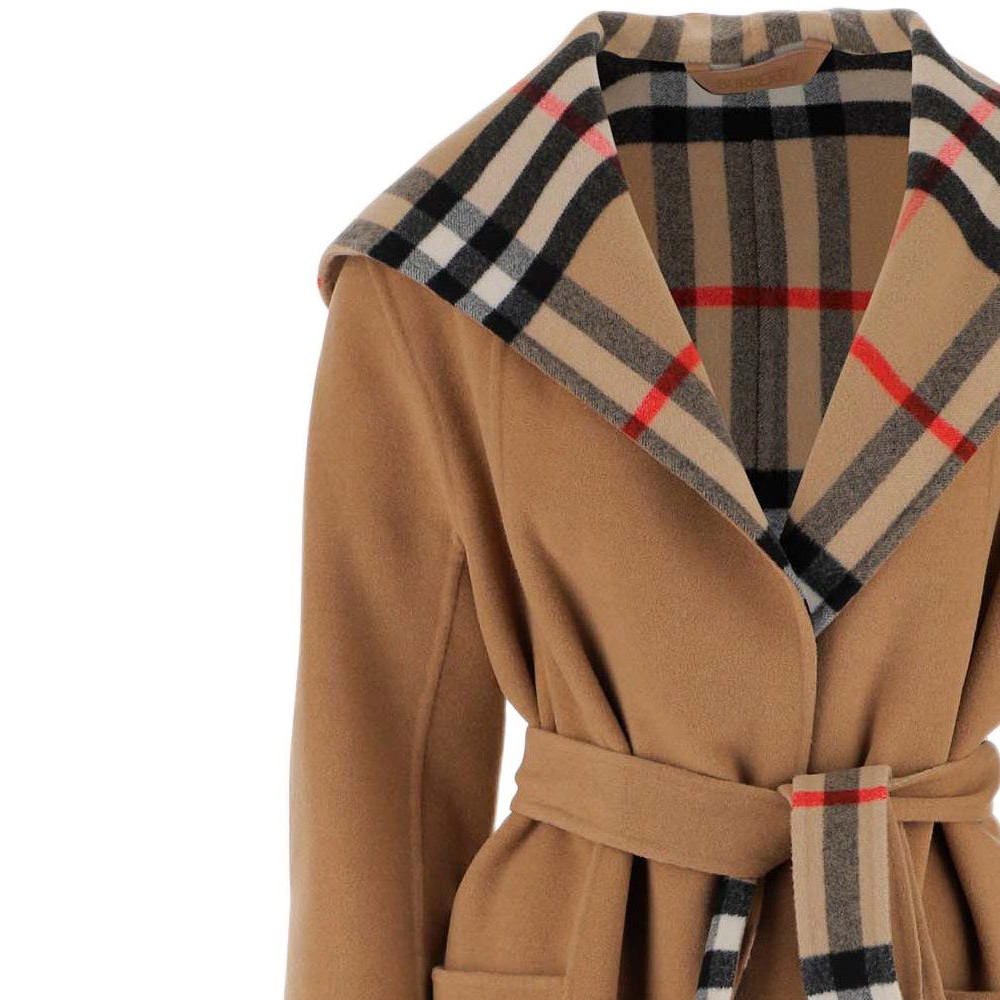 Details for (W) Burberry FW22 卡其色經典格紋內襯綁帶風衣外套。 80610041