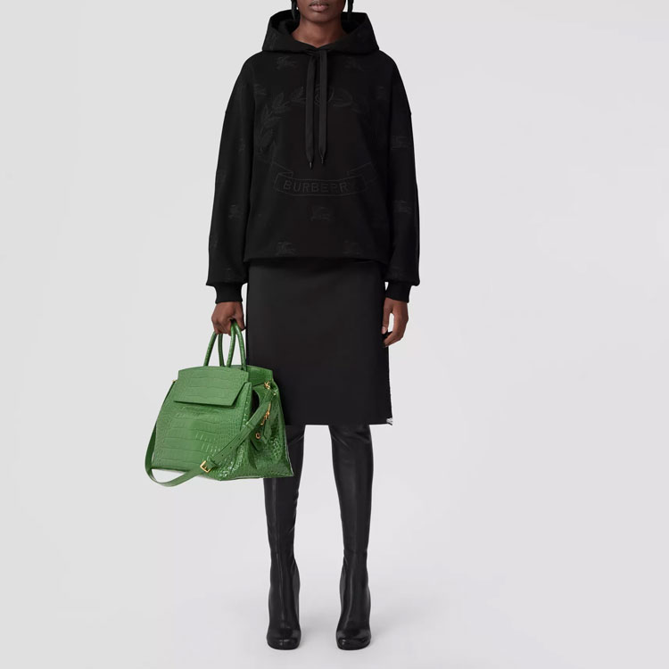 Lookbook (Women) Burberry FW22  Black All-Over Print Pullover Sweatshirt 80622321