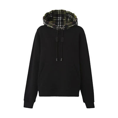 (Women) Burberry FW22 Black Check Print Pullover Long Sleeve Sweatshirt. 80559051