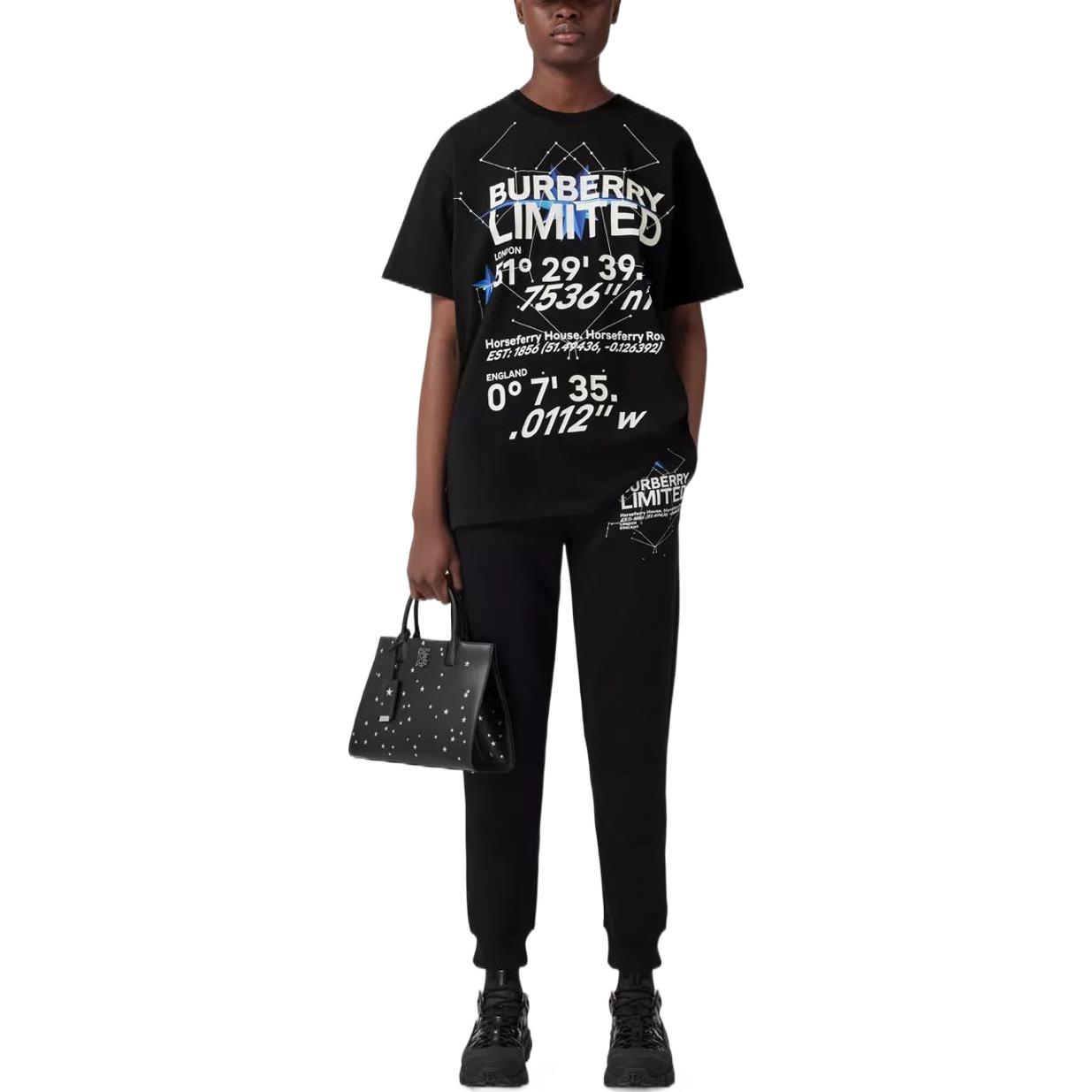 Lookbook (W) Pantalones Jogger Burberry FW22 Negro Constelación. 80586511