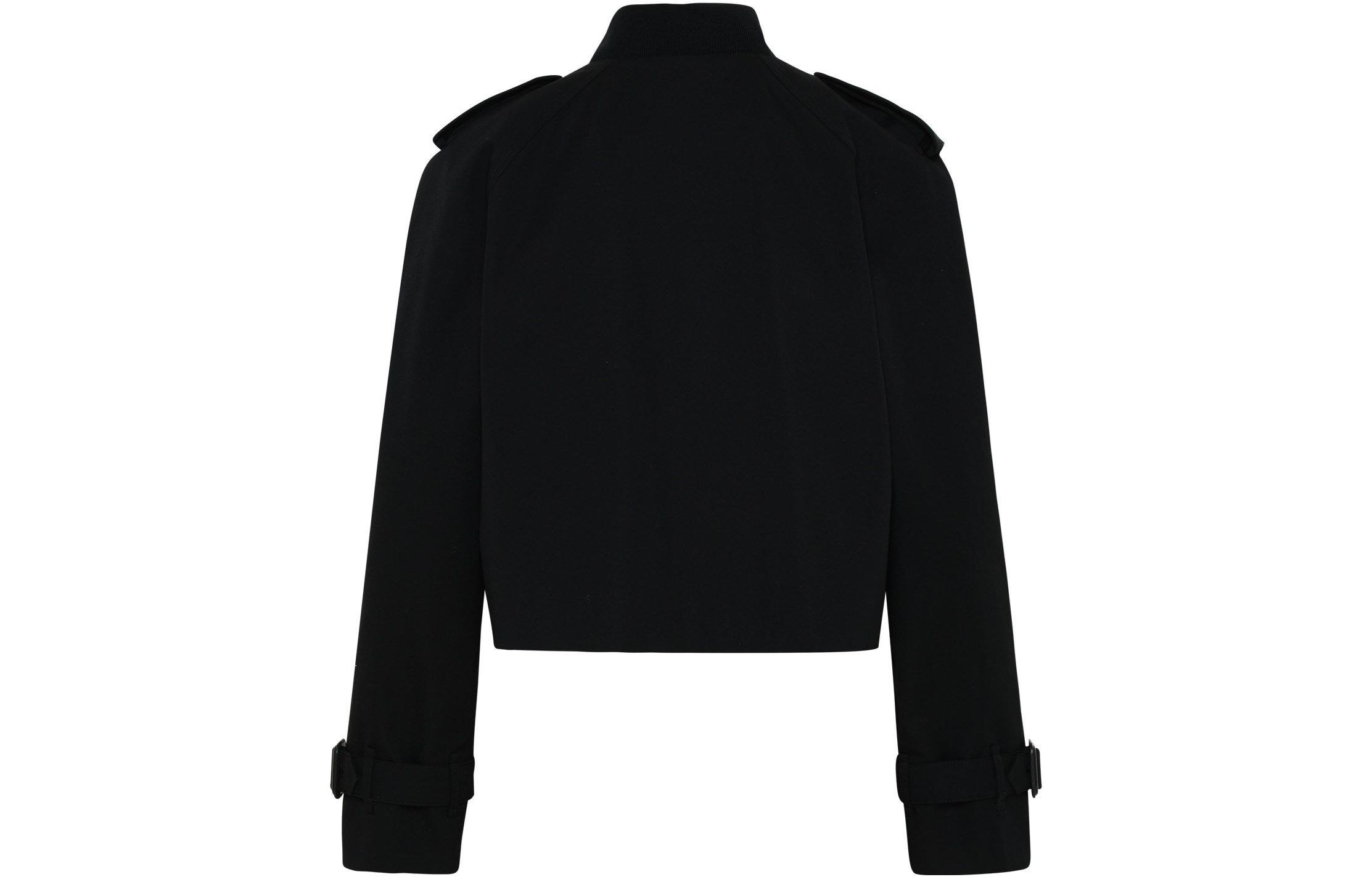 (Women) Burberry FW22  Black Cropped Double-Breasted Jacket with Baseball Collar. 80549091 圖 3