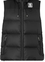 Shop (W) Burberry FW22 黑色字母印花連帽羽絨背心. 80614071