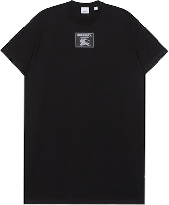 (W) 博柏利FW22 黑色徽标补丁短袖连衣裙。 80650201 Order (W) 博柏利FW22 黑色徽标补丁短袖连衣裙。 80650201