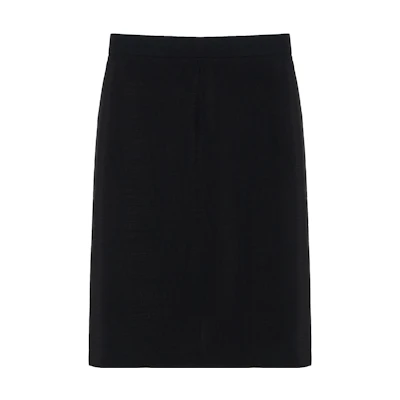 (Women) Burberry FW22 Black Mohair Wool Casual Midi Skirt. 80554471