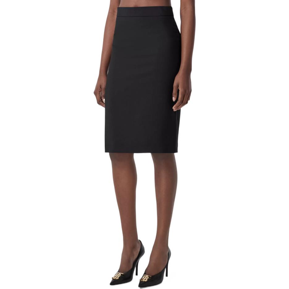 (Women) Burberry FW22  Black Mohair Wool Casual Midi Skirt. 80554471 圖 4