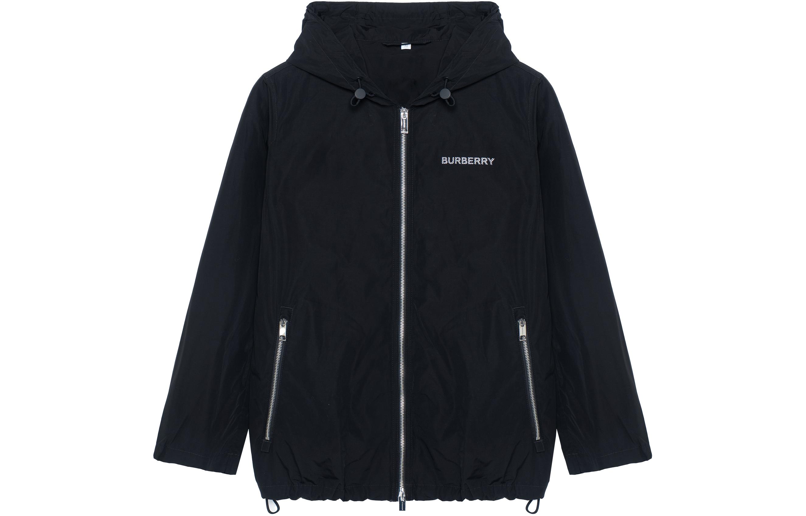 Order (W) バーバリー FW22 ブラック モノグラム プリント フーディ ジャケット 80565771