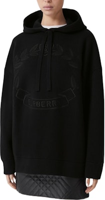 (Women) Burberry FW22 Black Oak Leaf Logo Embroidered Loose Hoodie. 80642491 Shop (Women) Burberry FW22 Black Oak Leaf Logo Embroidered Loose Hoodie. 80642491
