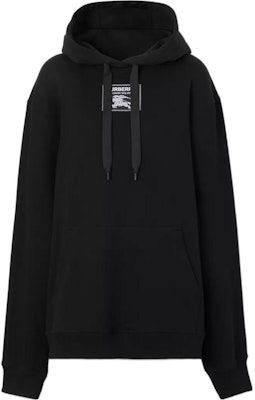 (Women) Burberry FW22 Black Oversized Hoodie with Solid Logo Patch. 80634751 Order (Women) Burberry FW22 Black Oversized Hoodie with Solid Logo Patch. 80634751