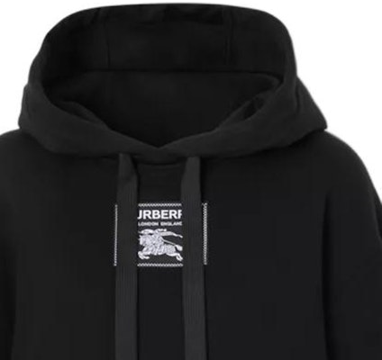 (Women) Burberry FW22 Black Oversized Hoodie with Solid Logo Patch. 80634751 Purchase (Women) Burberry FW22 Black Oversized Hoodie with Solid Logo Patch. 80634751