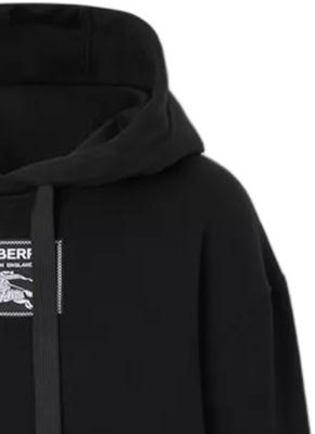(Women) Burberry FW22 Black Oversized Hoodie with Solid Logo Patch. 80634751 Details for (Women) Burberry FW22 Black Oversized Hoodie with Solid Logo Patch. 80634751