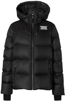 (Women) Burberry FW22 Black Puffer Jacket with Logo Letters and Hood. 8038747 (Women) Burberry FW22 Black Puffer Jacket with Logo Letters and Hood. 8038747