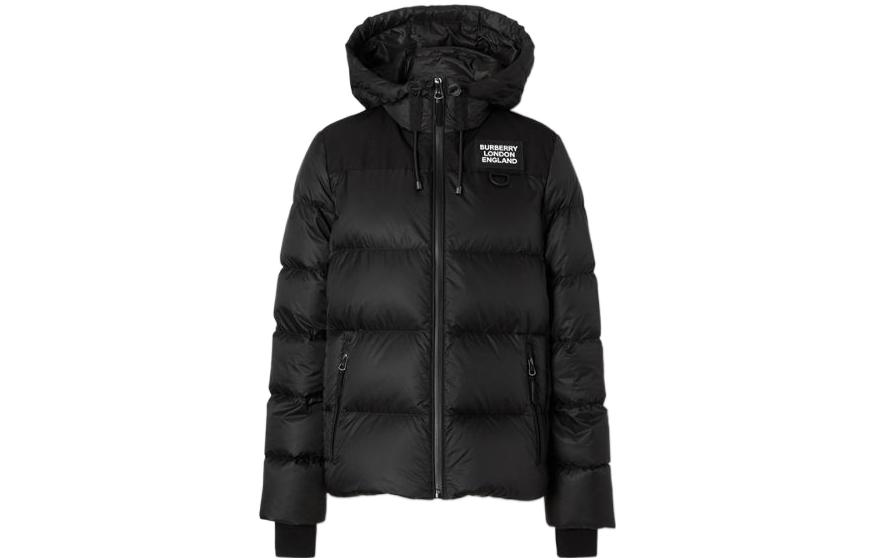 Order (W) Burberry FW22 黑色連帽標誌字母羽絨外套 8038747