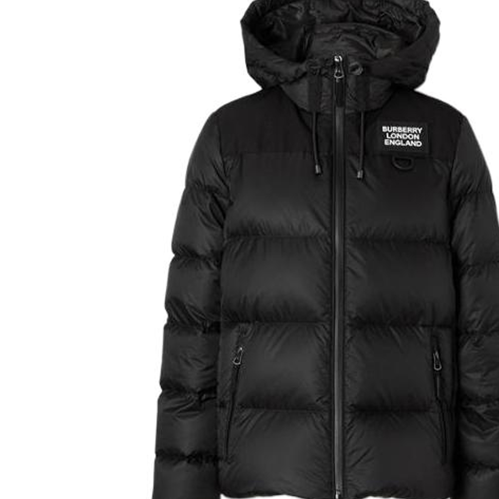 Purchase (W) Burberry FW22 黑色連帽標誌字母羽絨外套 8038747