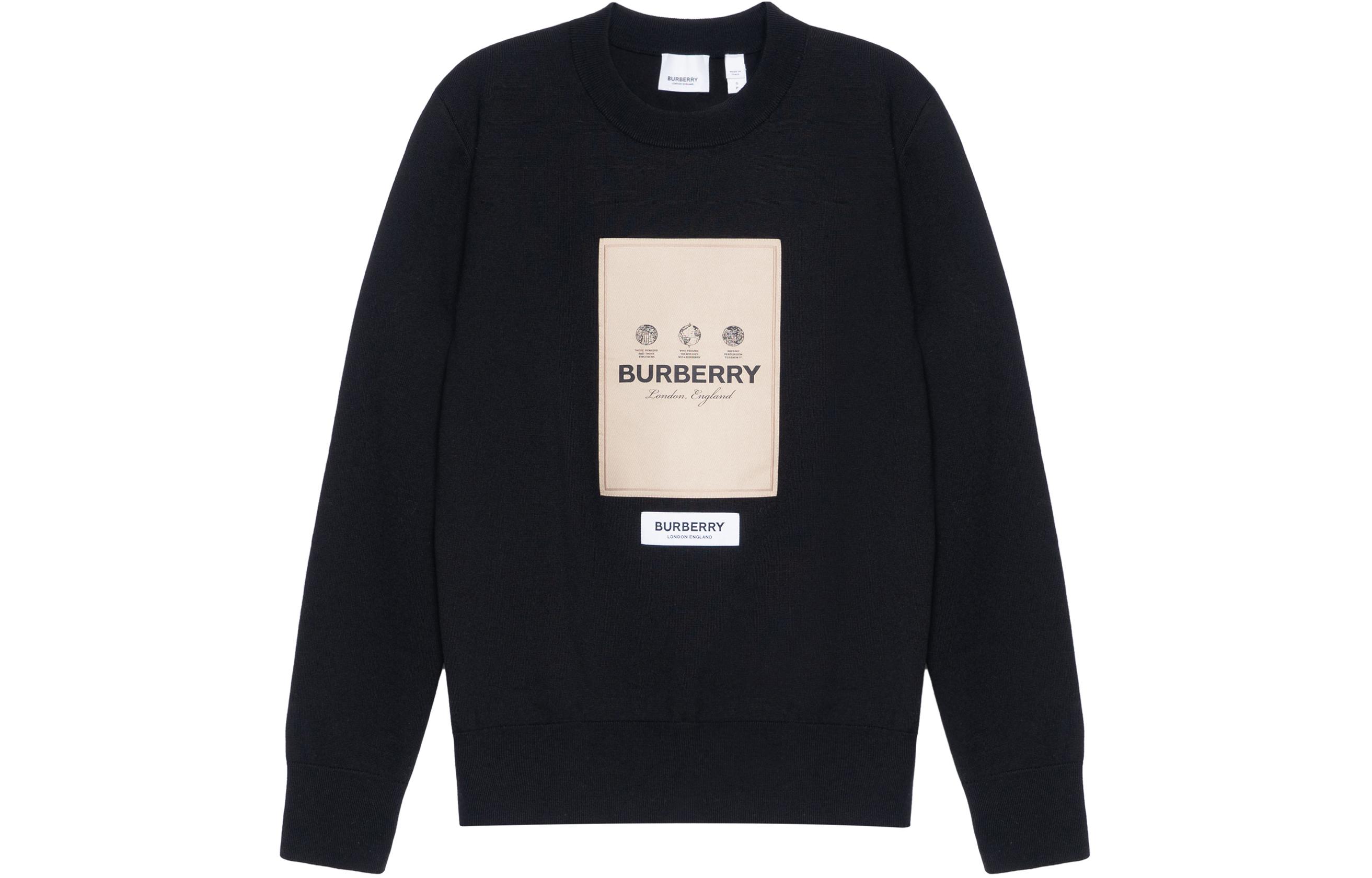 (Women) Burberry FW22  Black Pullover Sweatshirt with Letter Logo Print. 80571761 圖 2