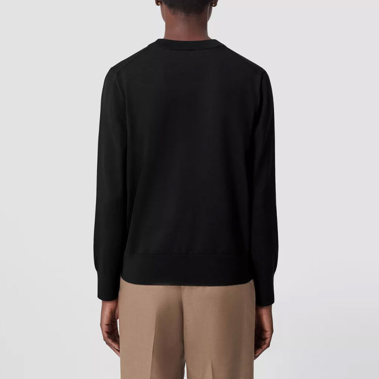 (Women) Burberry FW22  Black Pullover Sweatshirt with Letter Logo Print. 80571761 圖 5
