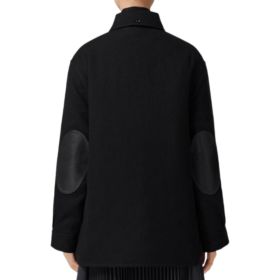 (Women) Burberry FW22  Black Single-Breasted Jacket with Logo Patch Embroidery 80623441 圖 4