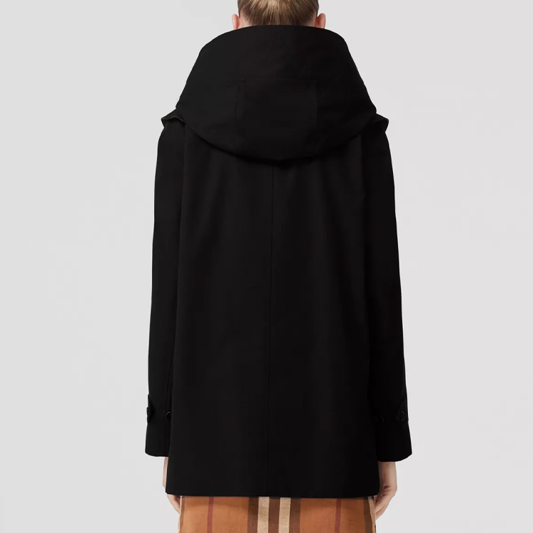 (Women) Burberry FW22  Black Trench Coat with Detachable Hood and Check Lining. 80581521 圖 5