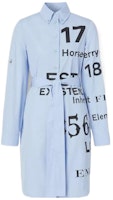(Women) Burberry FW22 Blue Letter Print Tie-Waist Long-Sleeve Dress. 80581041 (Women) Burberry FW22 Blue Letter Print Tie-Waist Long-Sleeve Dress. 80581041