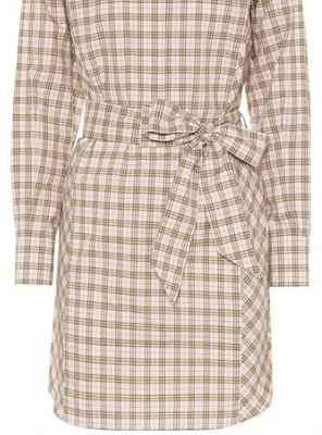 (W) Burberry FW22 Dress Coklat Lengan Panjang Check Midi Sabuk. 80337341 Details for (W) Burberry FW22 Dress Coklat Lengan Panjang Check Midi Sabuk. 80337341