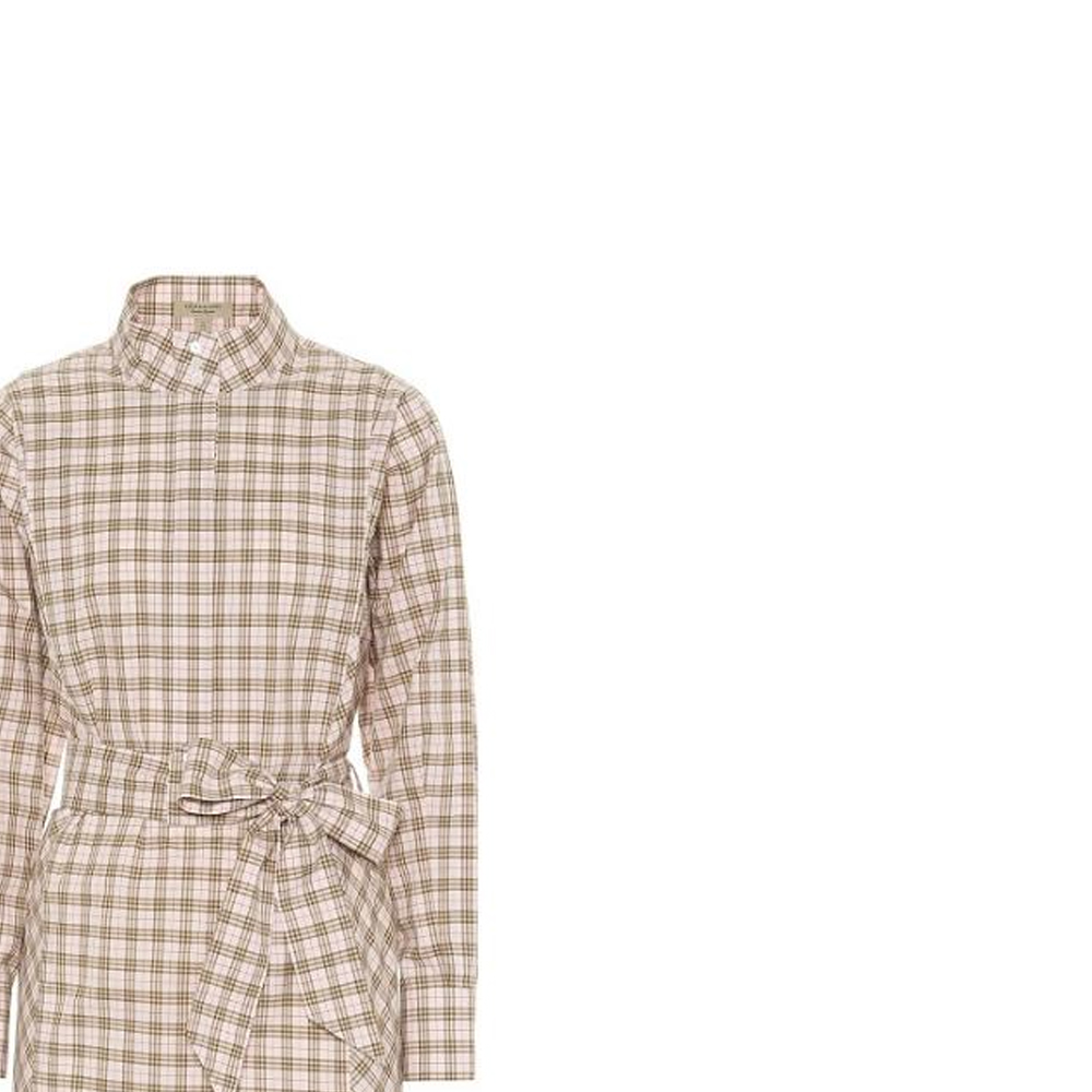 (Women) Burberry FW22  Brown Belted Long-Sleeve Check Midi Dress. 80337341 圖 7