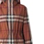 Sizing (Women) Burberry FW22 Brown Check Print Zip-Up Loose Fit Hooded Jacket 80554411